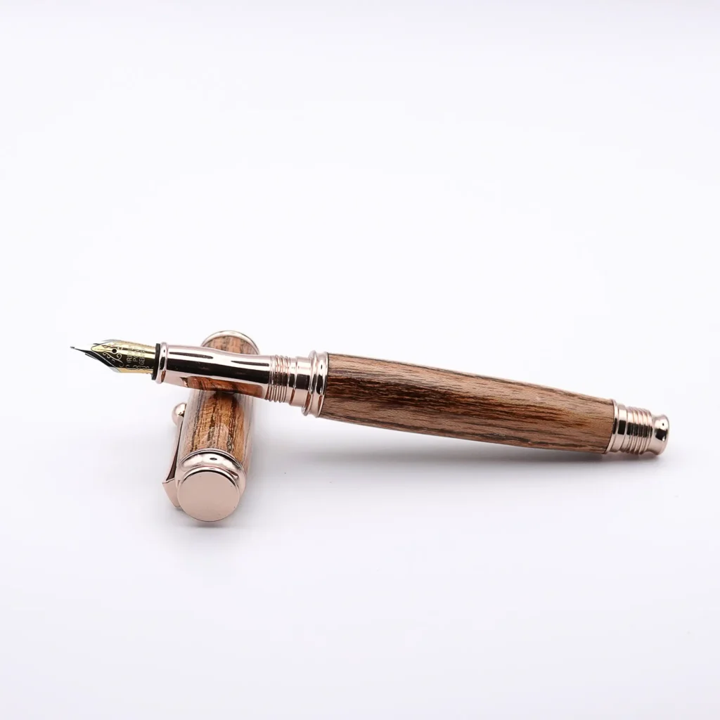 Kentucky Coffee Tree Fountain Pen with Rose Gold Plated Fittings (667)