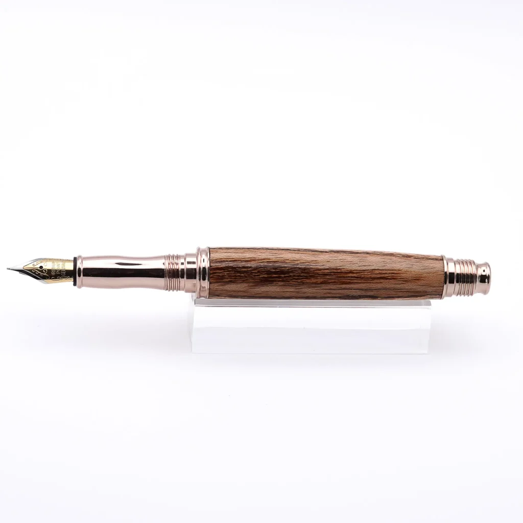 Kentucky Coffee Tree Fountain Pen with Rose Gold Plated Fittings (667)