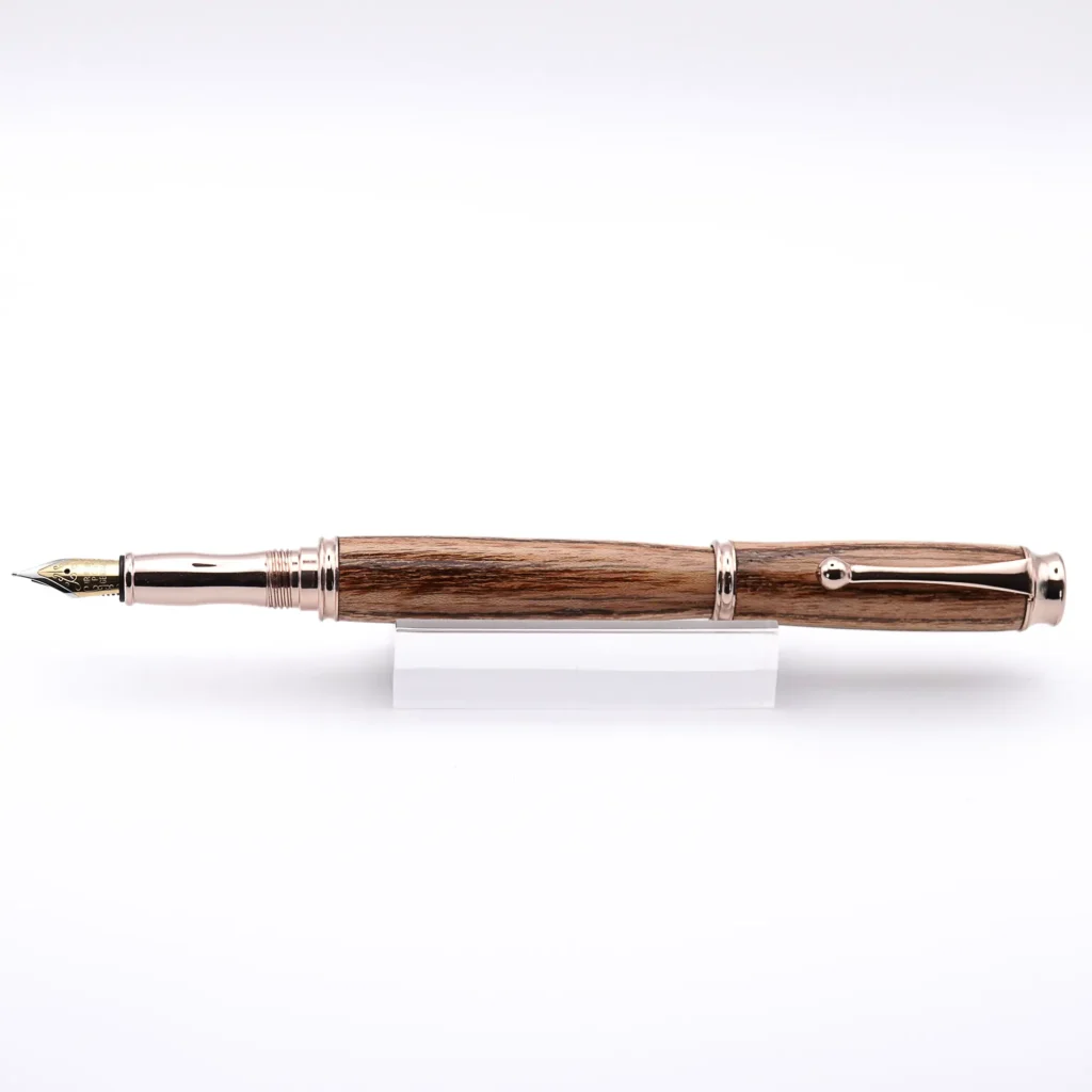 Kentucky Coffee Tree Fountain Pen with Rose Gold Plated Fittings (667)