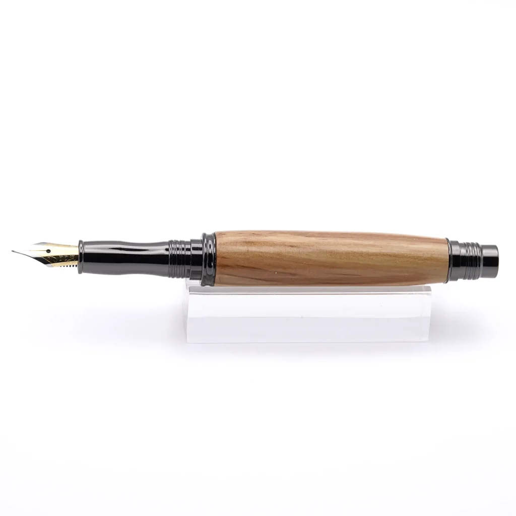Olive Fountain Pen with Gun Metal Fittings (781)