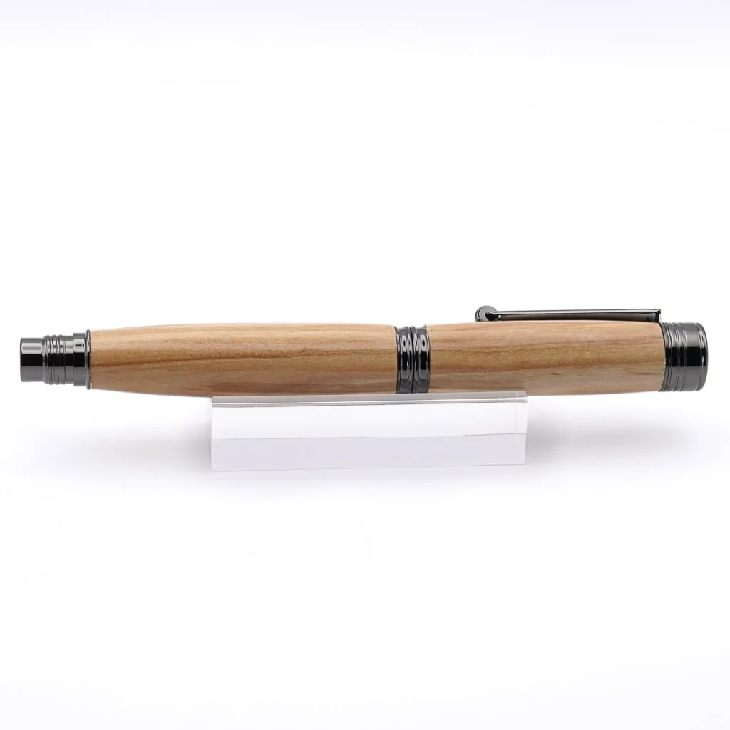 Olive Fountain Pen with Gun Metal Fittings (781)