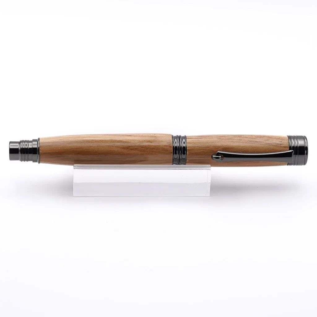 Olive Fountain Pen with Gun Metal Fittings (781)