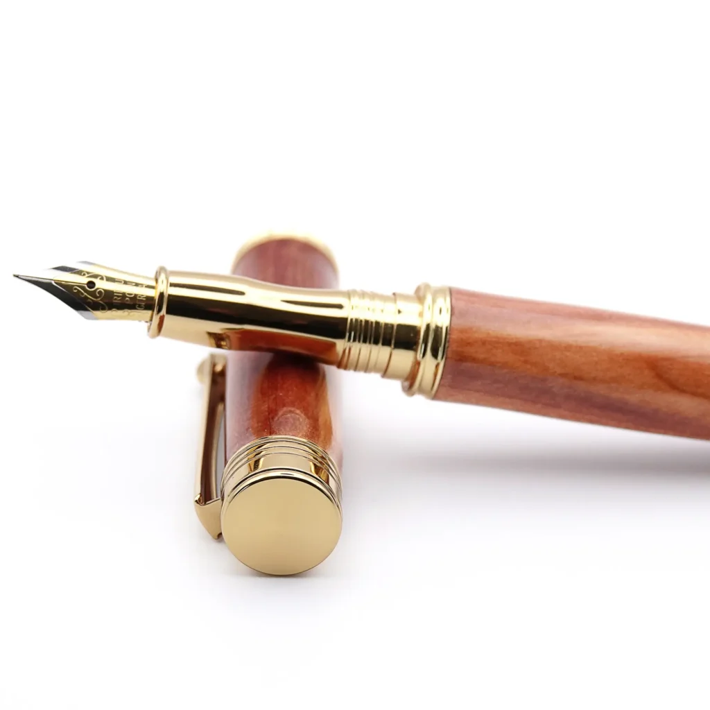 Cedar Fountain Pen with Gold Plated Fittings (796)