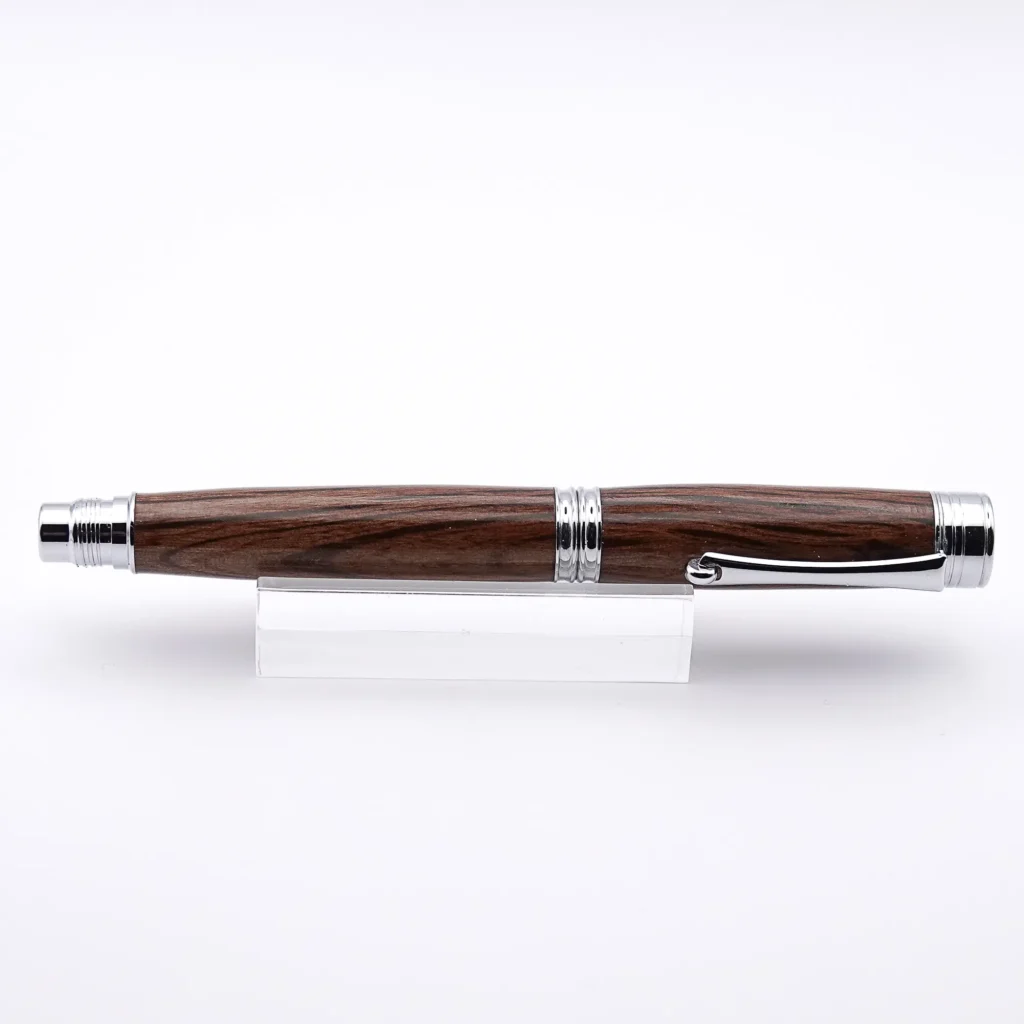 Holm Oak Fountain Pen with Chrome Plated Fittings (906)