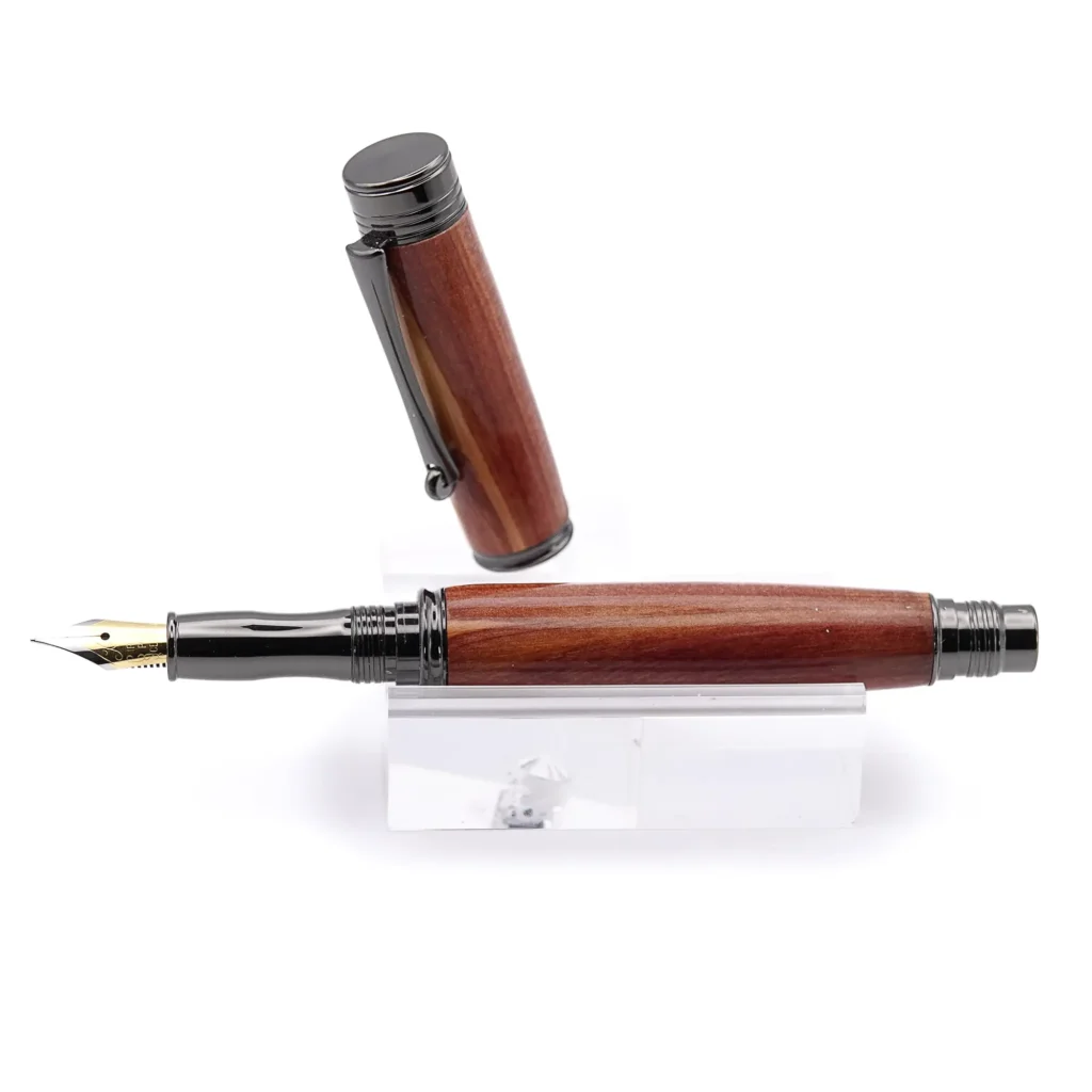 Cedar Fountain Pen with Gun Metal Fittings (942)
