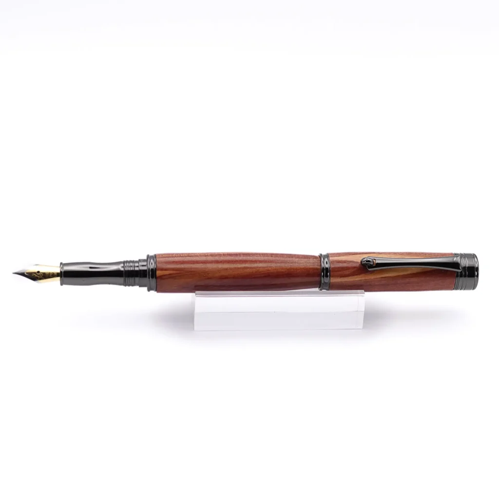 Cedar Fountain Pen with Gun Metal Fittings (942)
