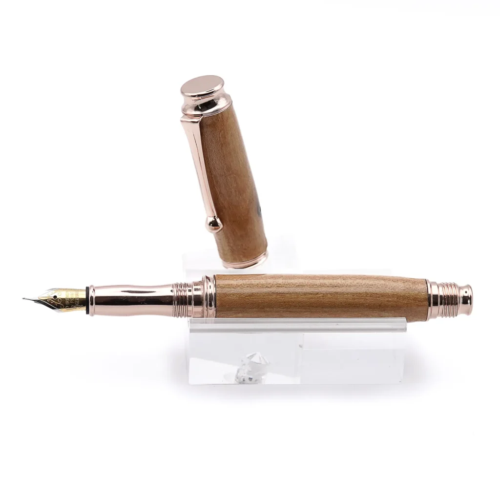 English Elm Fountain Pen with Rose Gold Plated Fittings (949)