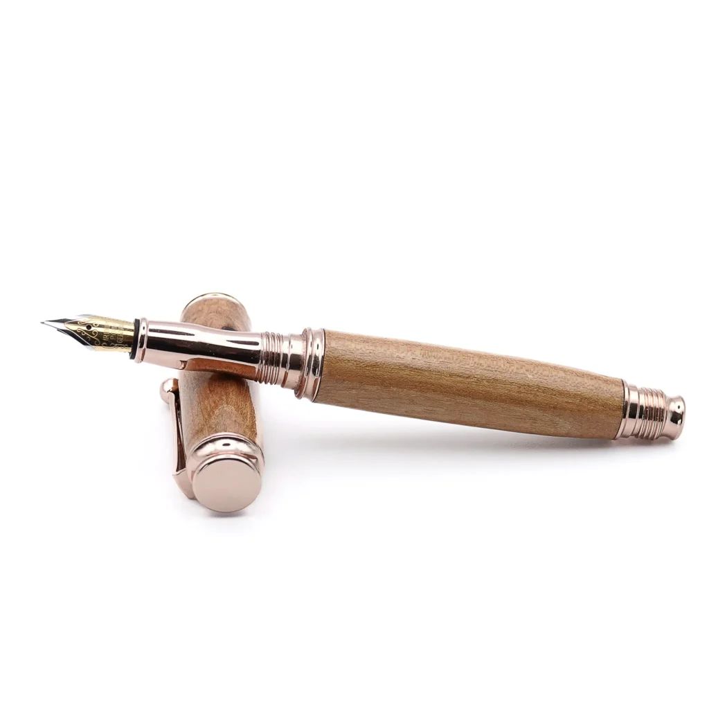 English Elm Fountain Pen with Rose Gold Plated Fittings (949)