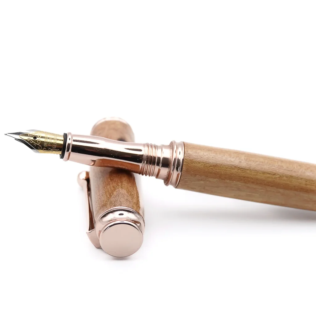 English Elm Fountain Pen with Rose Gold Plated Fittings (949)