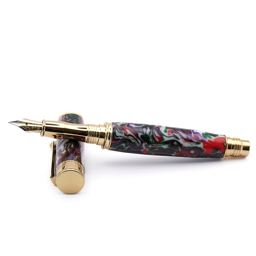 Multicoloured Fountain Pen with Gold Plated Fittings (950)
