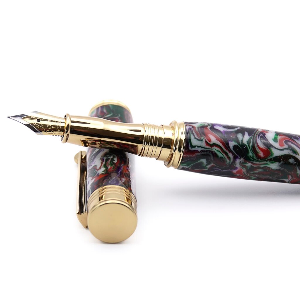 Multicoloured Fountain Pen with Gold Plated Fittings (950)