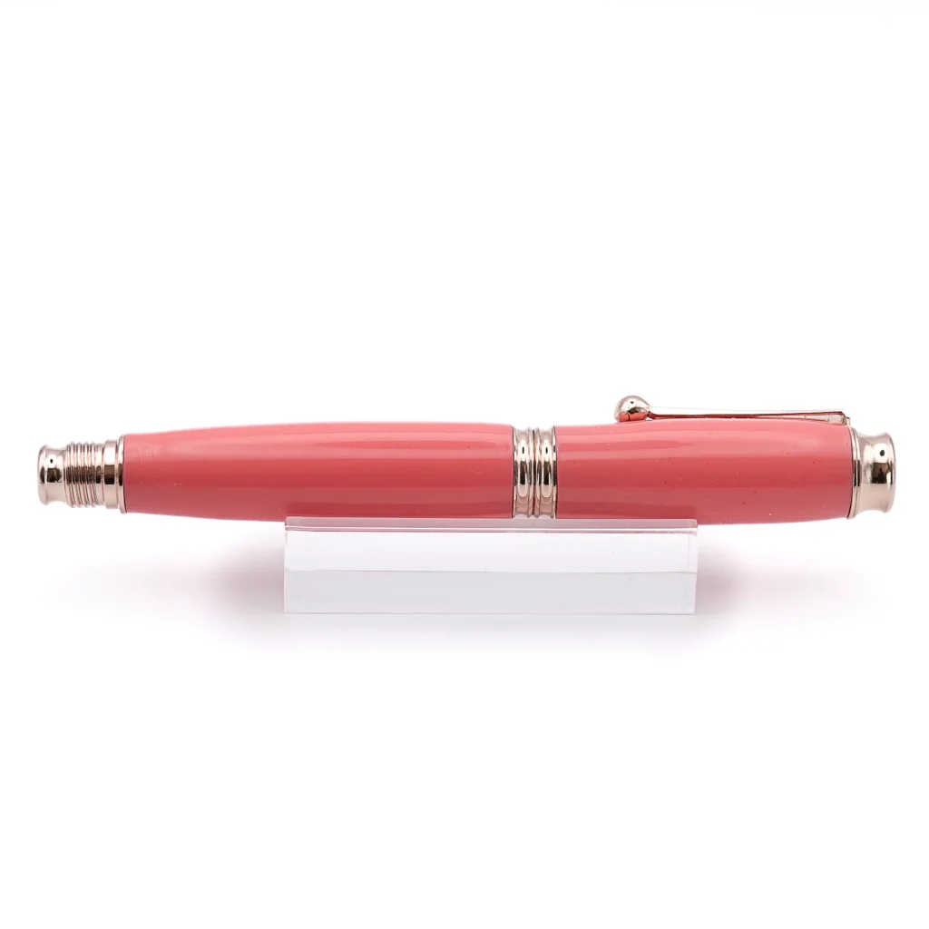 Pink Fountain Pen with Rose Gold Plated Fittings (956)