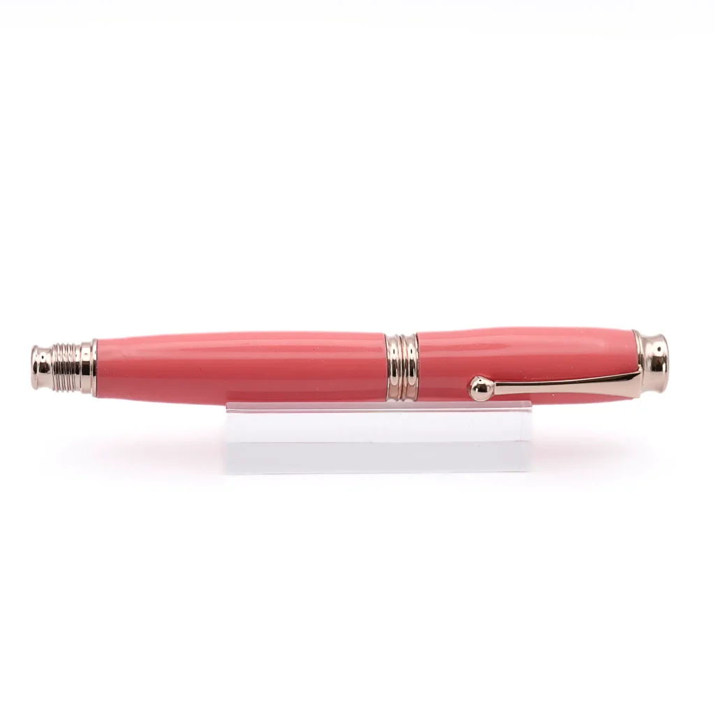 Pink Fountain Pen with Rose Gold Plated Fittings (956)