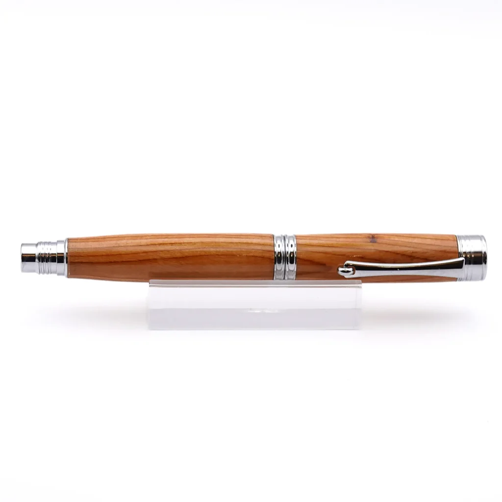 Yew Fountain Pen with Chrome Plated Fittings (958)
