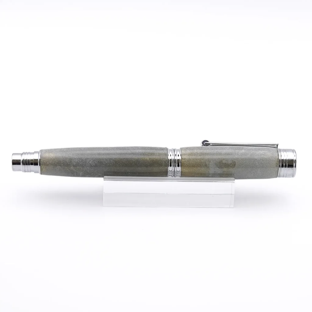 Grey Fountain Pen with Chrome Plated Fittings (959)