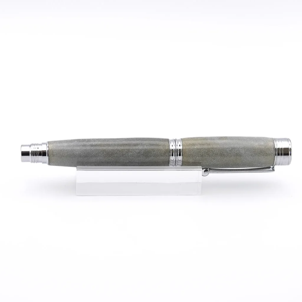 Grey Fountain Pen with Chrome Plated Fittings (959)