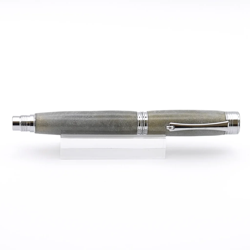Grey Fountain Pen with Chrome Plated Fittings (959)