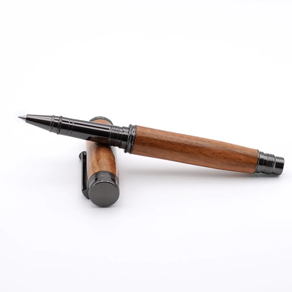 Cherry Rollerball Pen with Gun Metal Fittings (962)