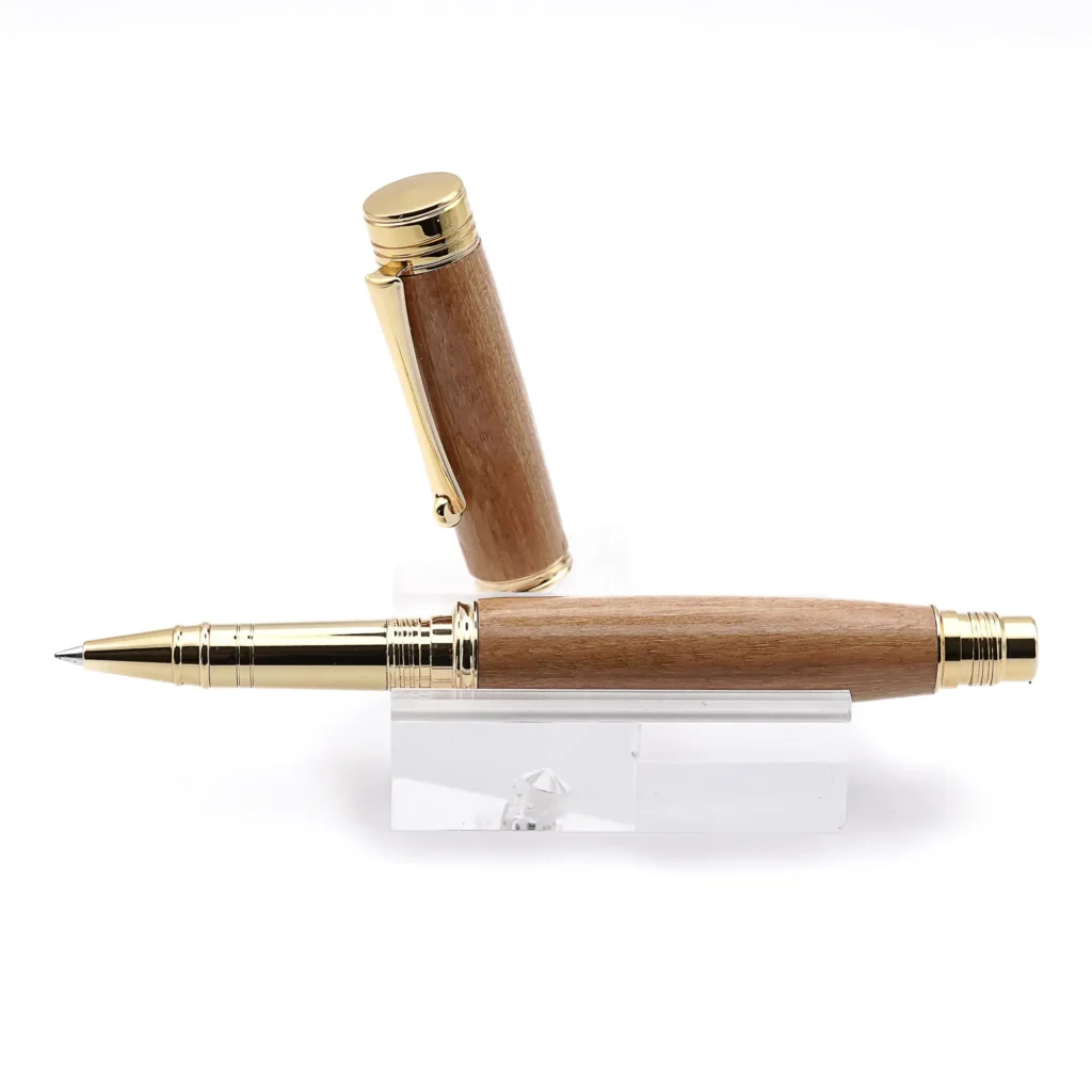 Walnut Rollerball Pen with Gold Plated Fittings (963)