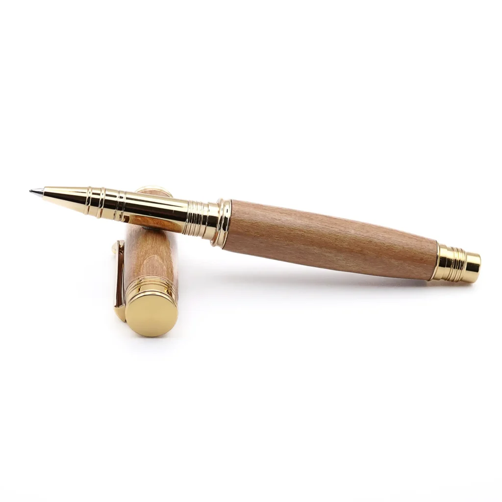 Walnut Rollerball Pen with Gold Plated Fittings (963)