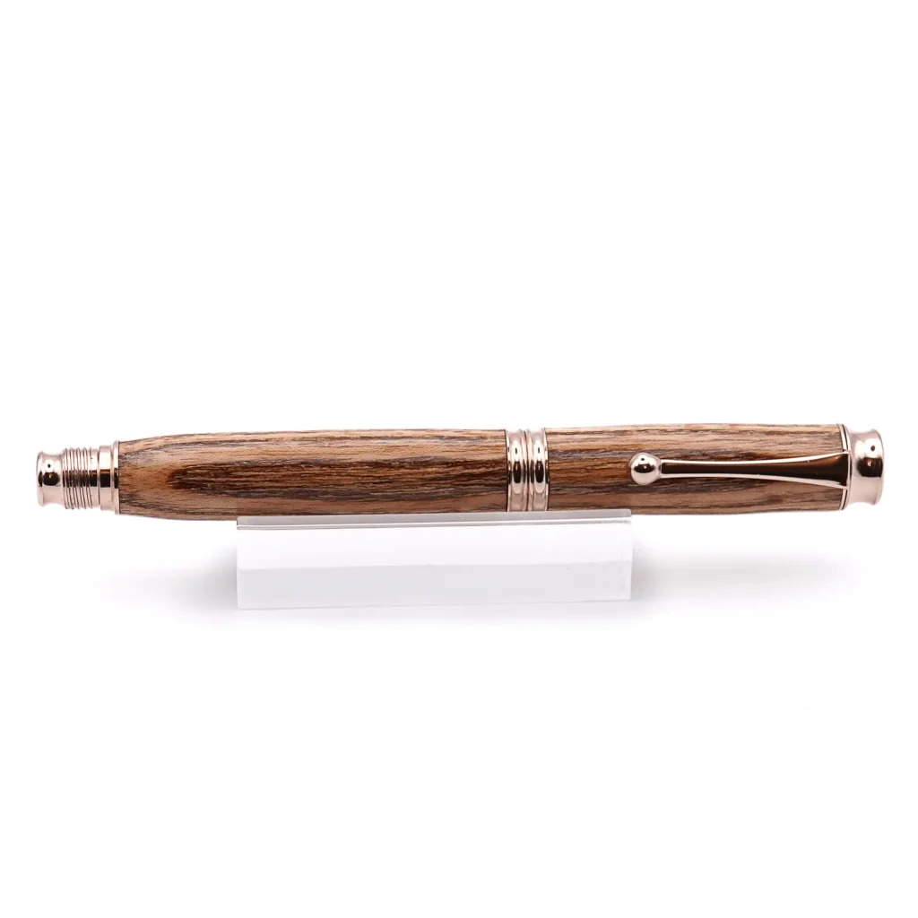 Kentucky Coffee Tree Rollerball Pen with Rose Gold Plated Fittings (964)