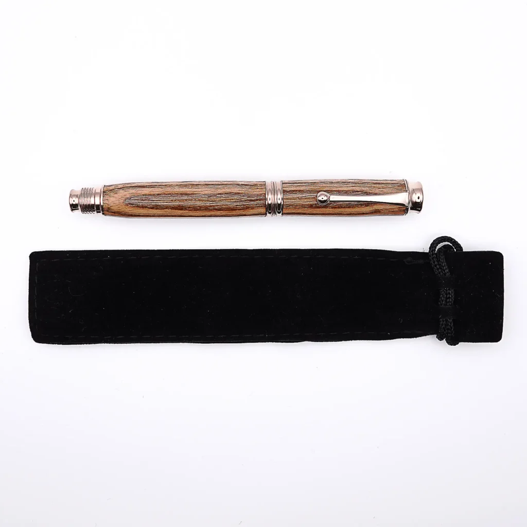 Kentucky Coffee Tree Rollerball Pen with Rose Gold Plated Fittings (964)