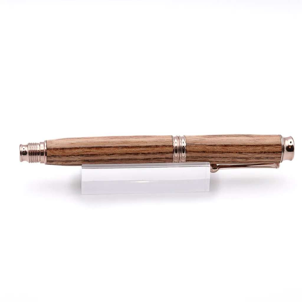 Kentucky Coffee Tree Rollerball Pen with Rose Gold Plated Fittings (964)
