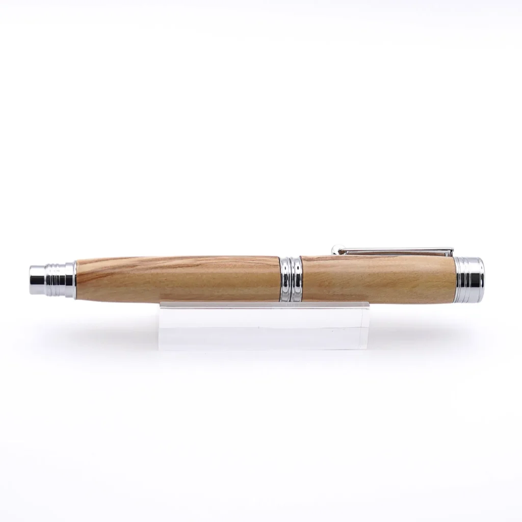 Olive Fountain Pen with Chrome Plated Fittings (975)