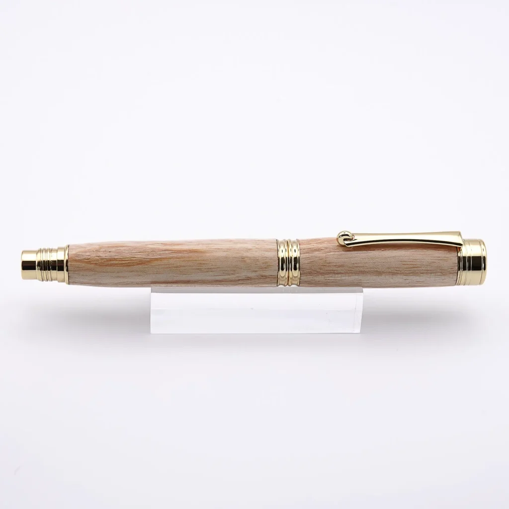 English Ash Fountain Pen with Gold Plated Fittings (978)