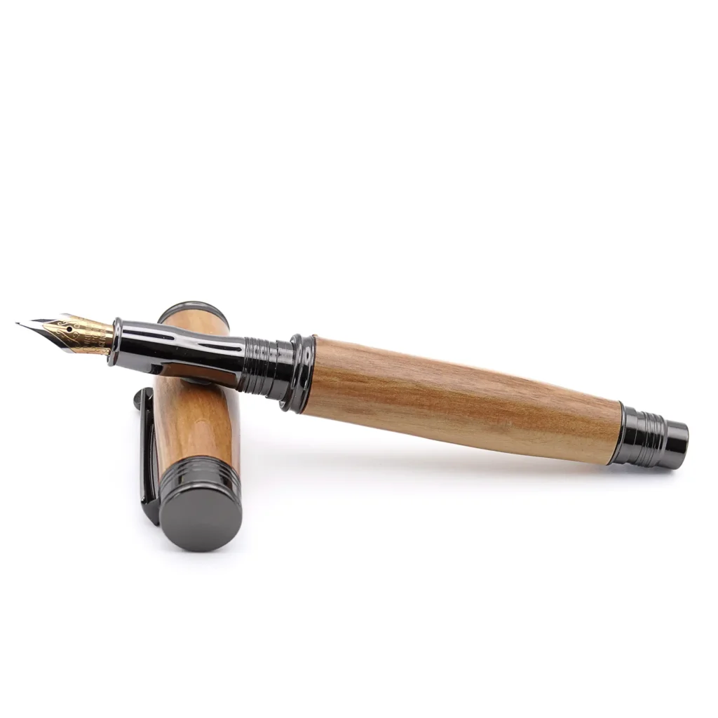 Olive Fountain Pen with Gun Metal Fittings (986)