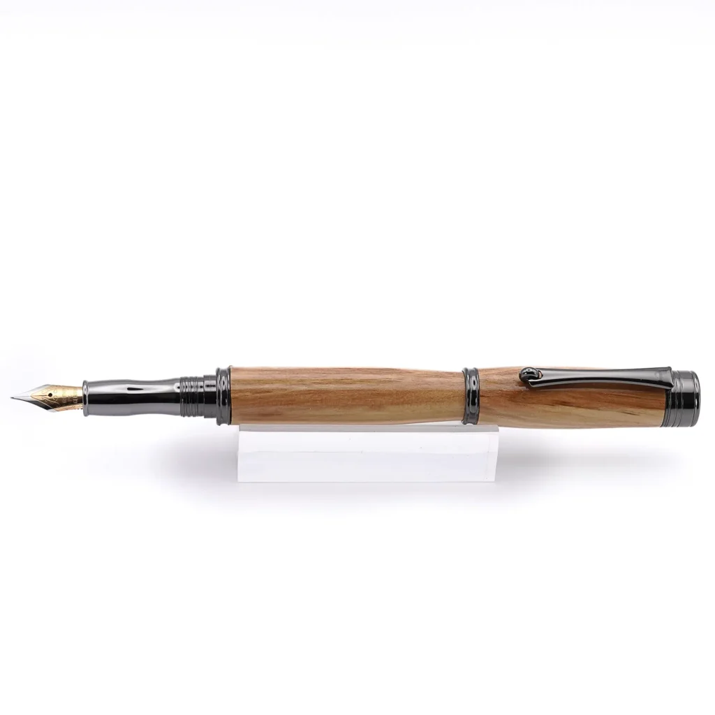 Olive Fountain Pen with Gun Metal Fittings (986)