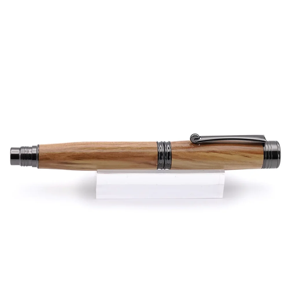 Olive Fountain Pen with Gun Metal Fittings (986)