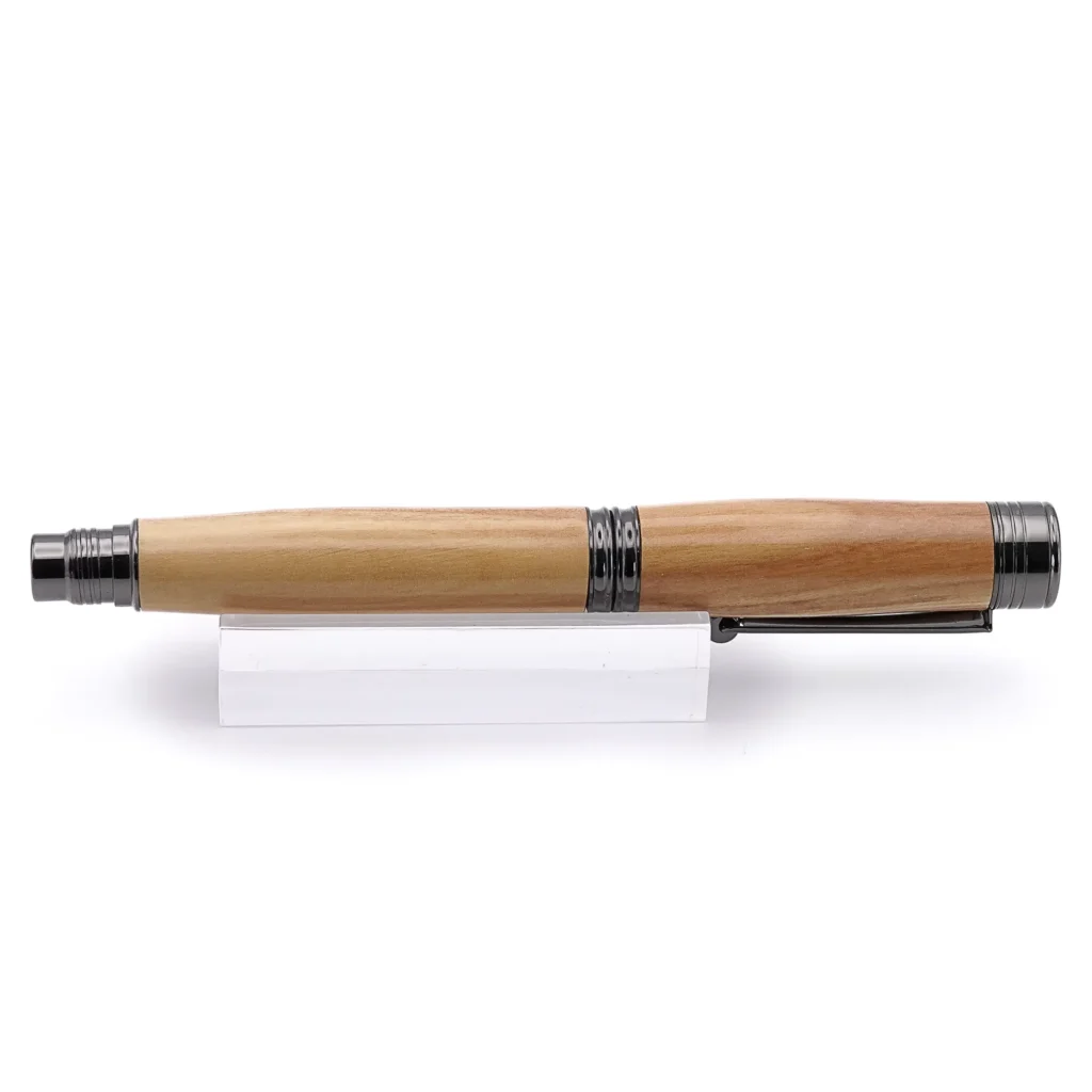 Olive Fountain Pen with Gun Metal Fittings (986)