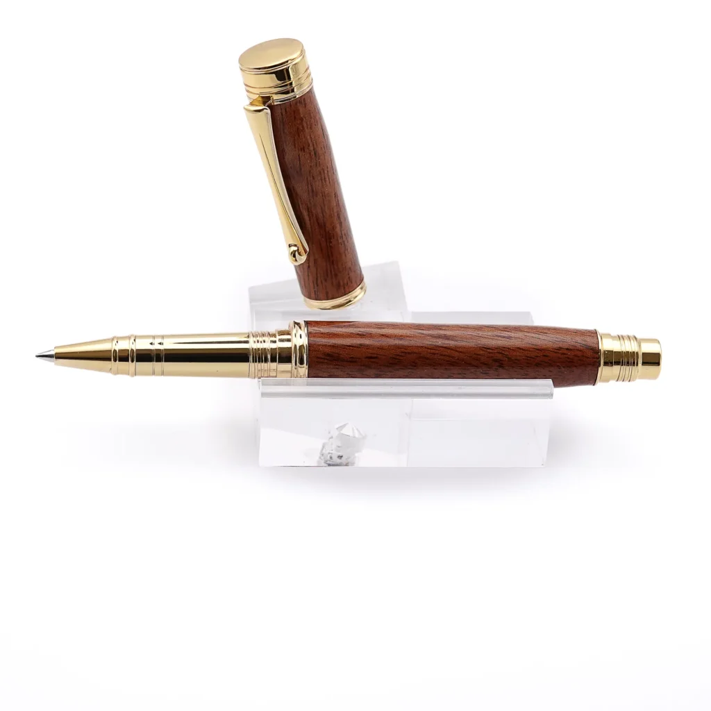 Mahogany Rollerball Pen with Gold Plated Fittings (988)
