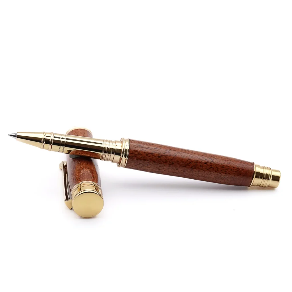 Mahogany Rollerball Pen with Gold Plated Fittings (988)