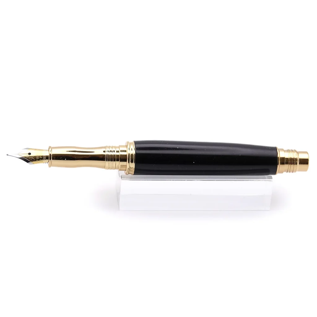 Black Fountain Pen with Gold Plated Fittings (989)