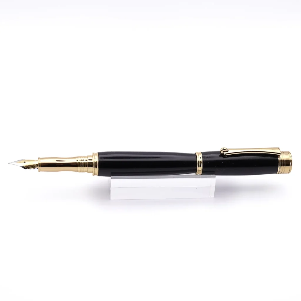 Black Fountain Pen with Gold Plated Fittings (989)