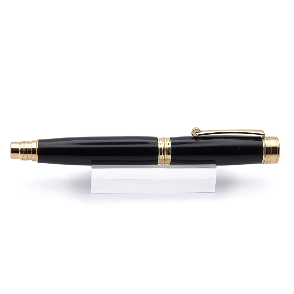 Black Fountain Pen with Gold Plated Fittings (989)