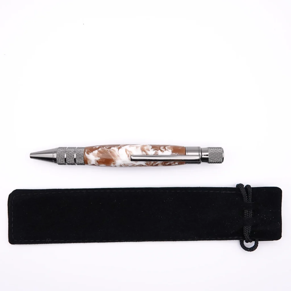 Coffee and Cream Industrial Ballpoint with Gun Metal Fittings (998)