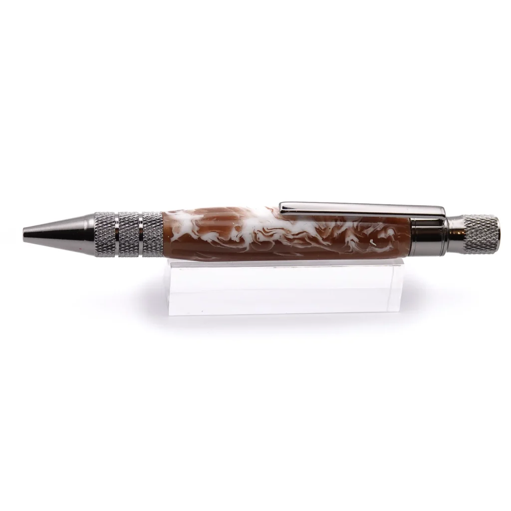 Coffee and Cream Industrial Ballpoint with Gun Metal Fittings (998)
