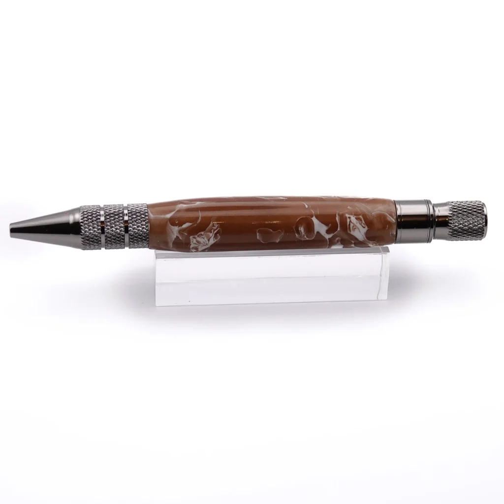Coffee and Cream Industrial Ballpoint with Gun Metal Fittings (998)