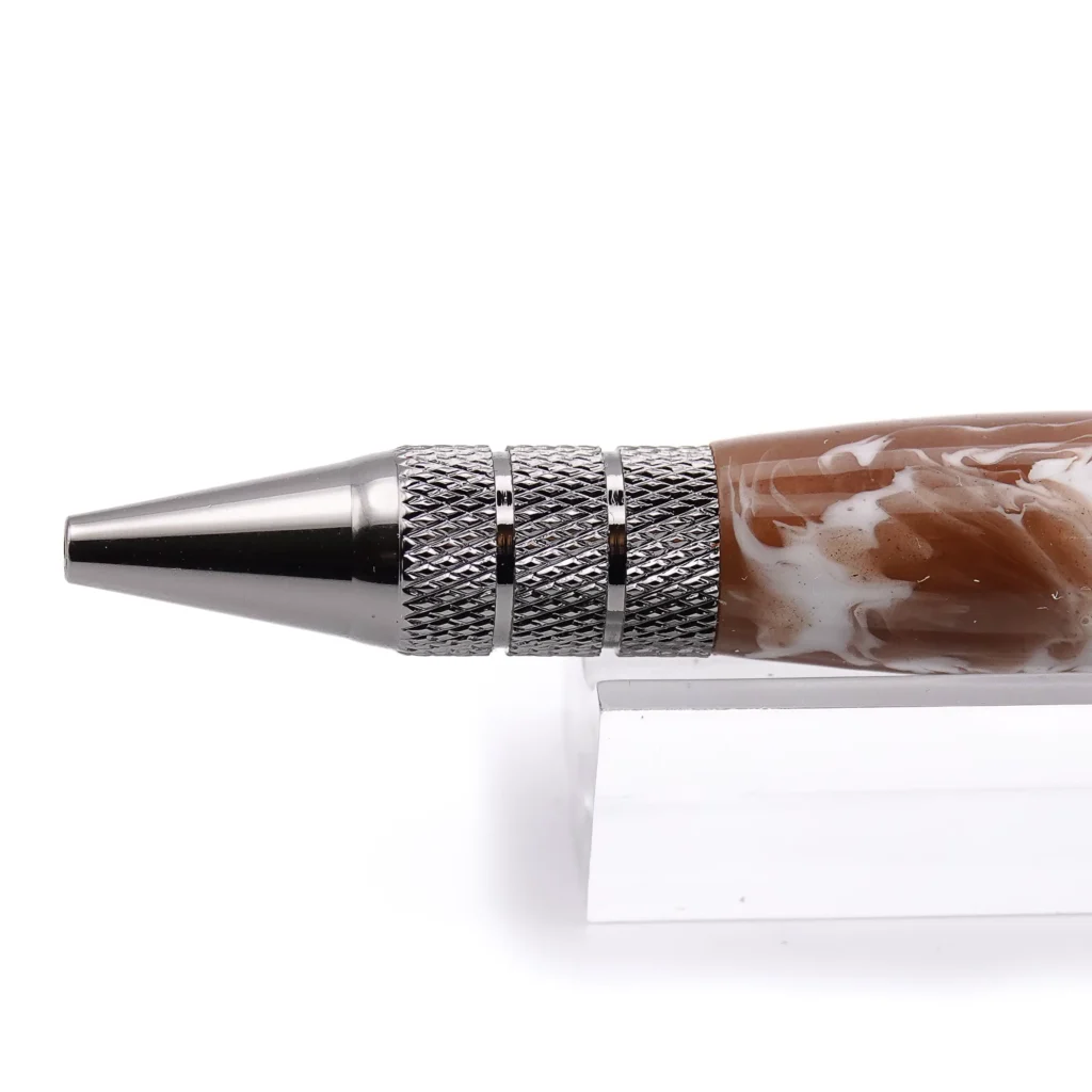 Coffee and Cream Industrial Ballpoint with Gun Metal Fittings (998)
