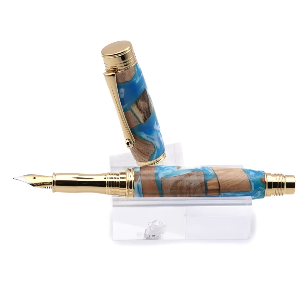 Driftwood Fountain Pen with Gold Plated Fittings (1034)