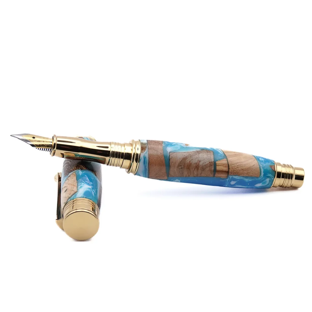 Driftwood Fountain Pen with Gold Plated Fittings (1034)
