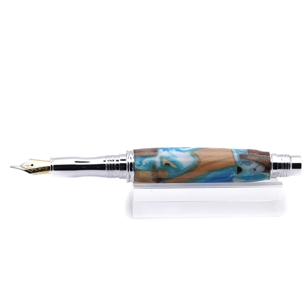 Driftwood Fountain Pen with Chrome Plated Fittings (1035)