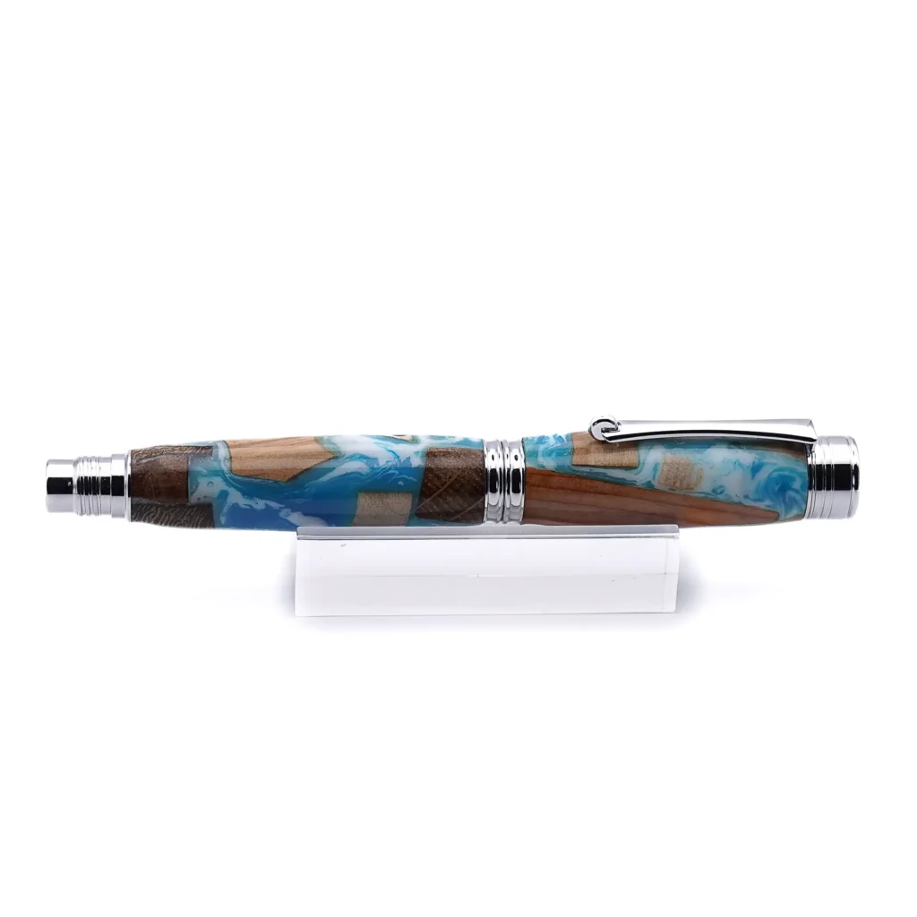 Driftwood Fountain Pen with Chrome Plated Fittings (1035)