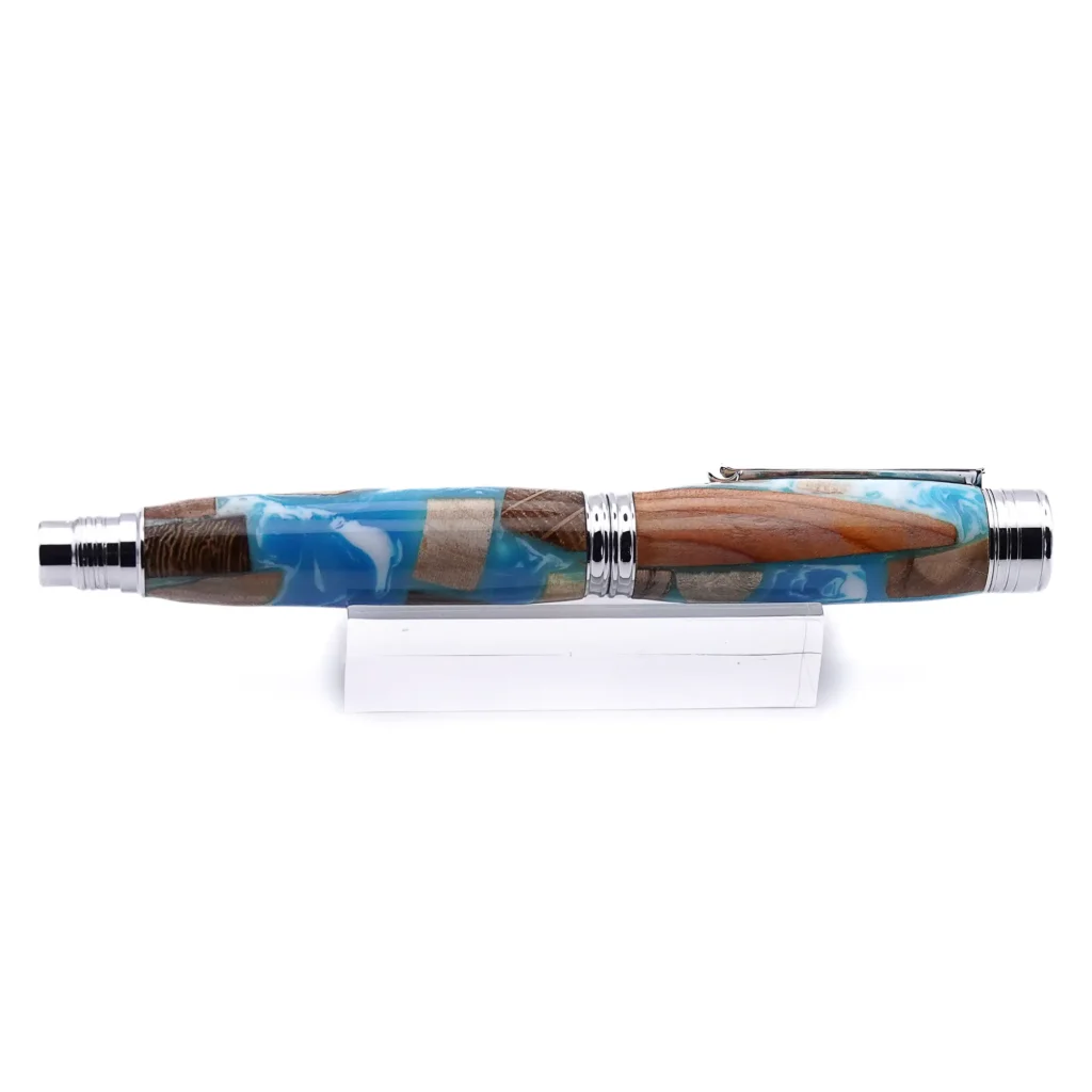 Driftwood Fountain Pen with Chrome Plated Fittings (1035)