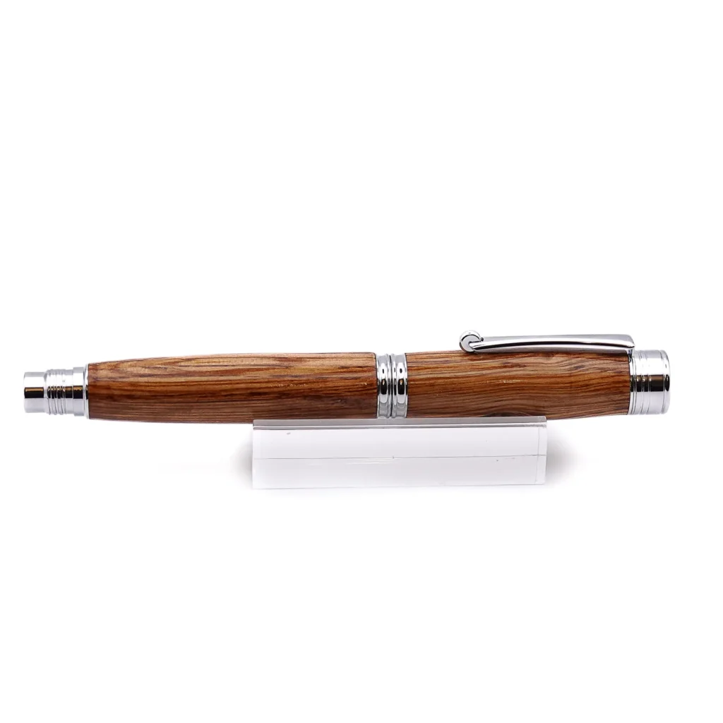 Golden Oak Fountain Pen with Chrome Plated Fittings (1036)