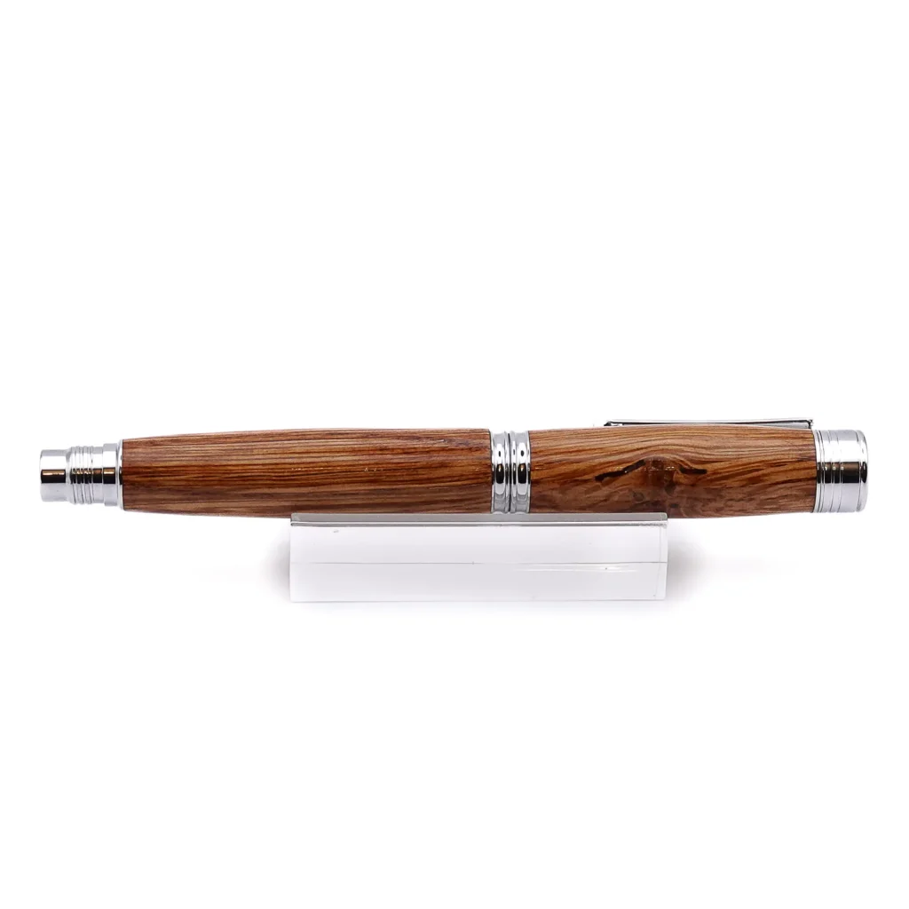 Golden Oak Fountain Pen with Chrome Plated Fittings (1036)