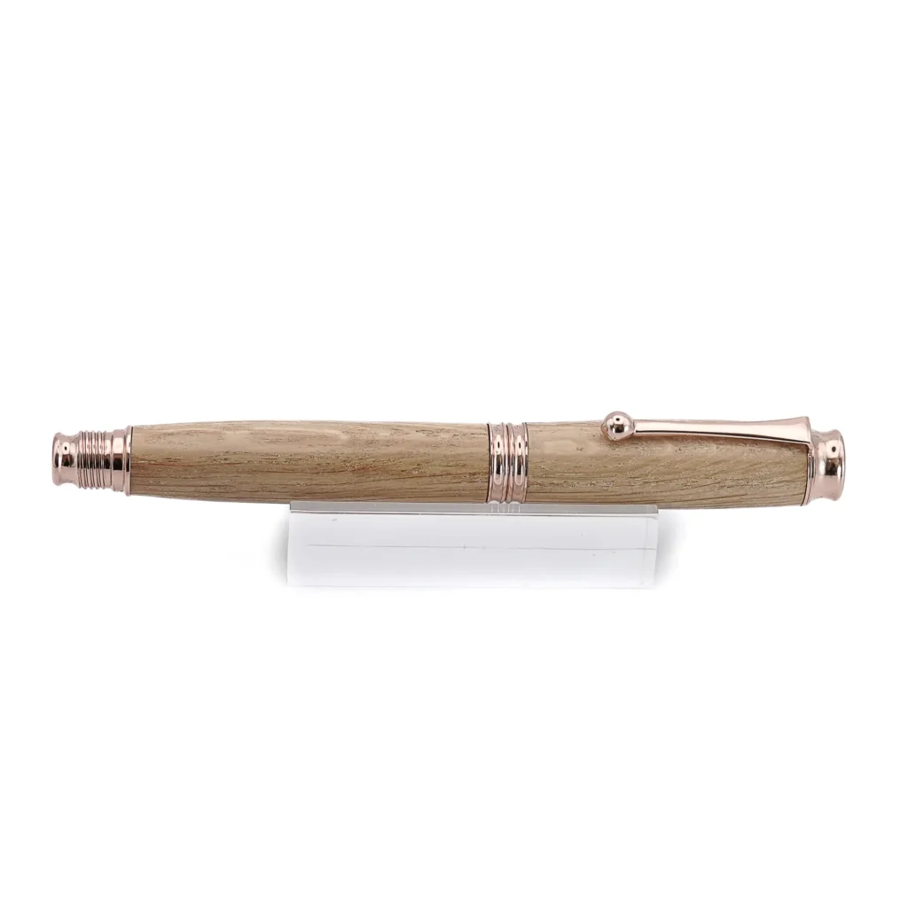Oak Fountain Pen with Rose Gold Plated Fittings (1044)